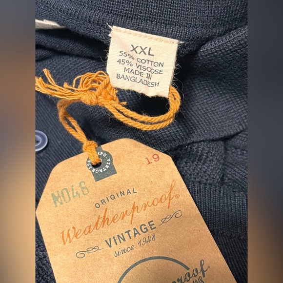 NWTS weatherproof sweater polo dark blue short sleeve size 2 XL - Picture 4 of 8